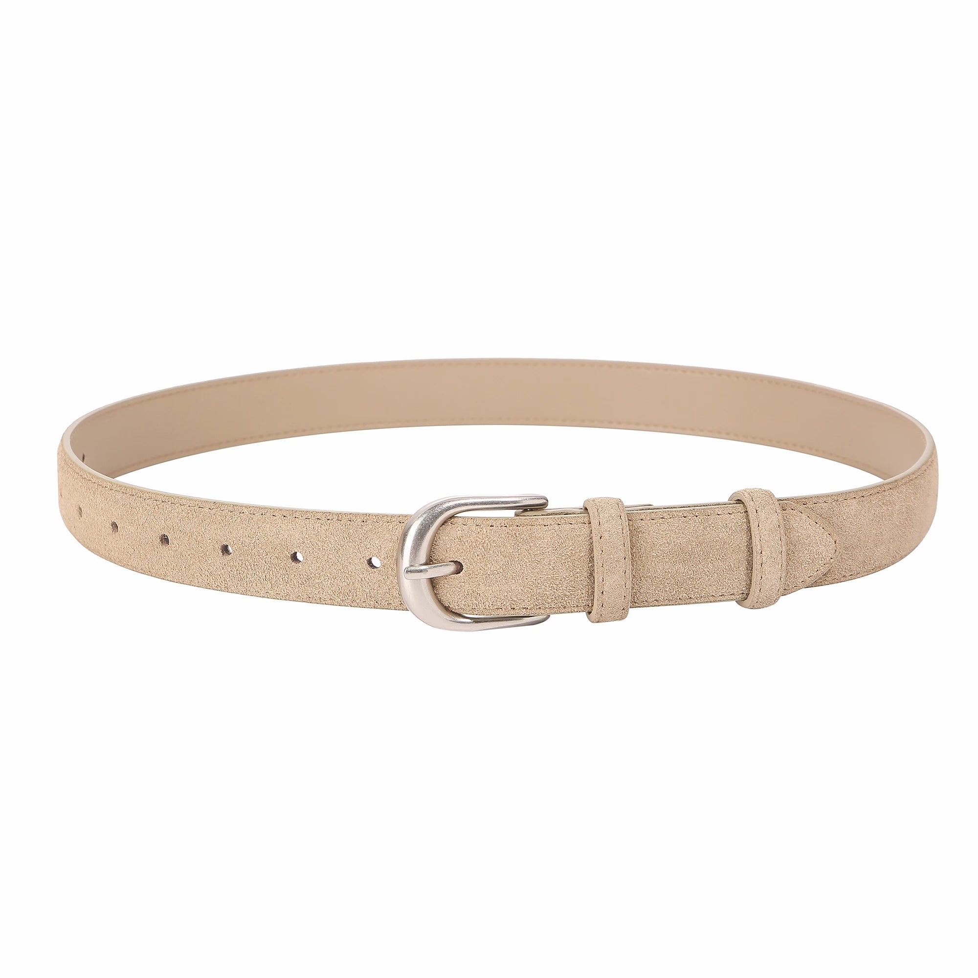 Ceinture Daim Beige Femme