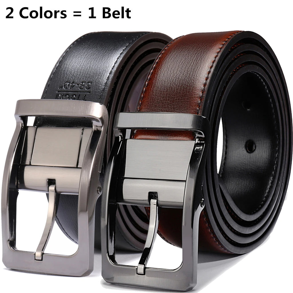 Ceinture Homme Cuir Réversible Noir Marron