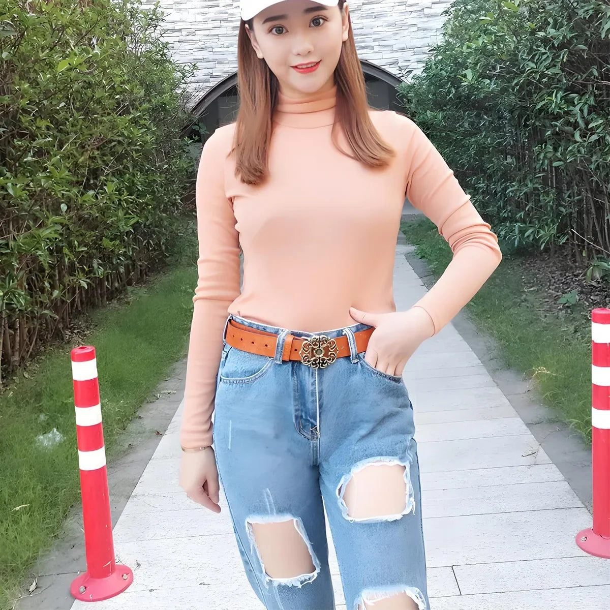 Ceinture Noire Boucle Dorée Femme