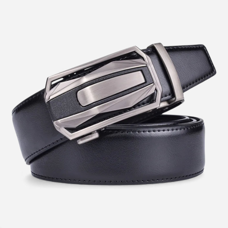 Ceinture Noire Vernis Homme - Automatique