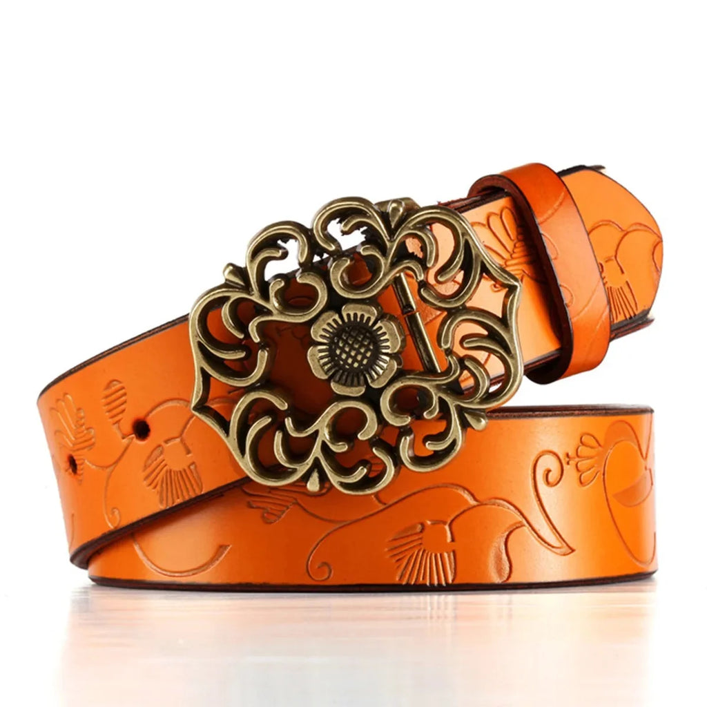 Ceinture Noire Boucle Dorée Femme