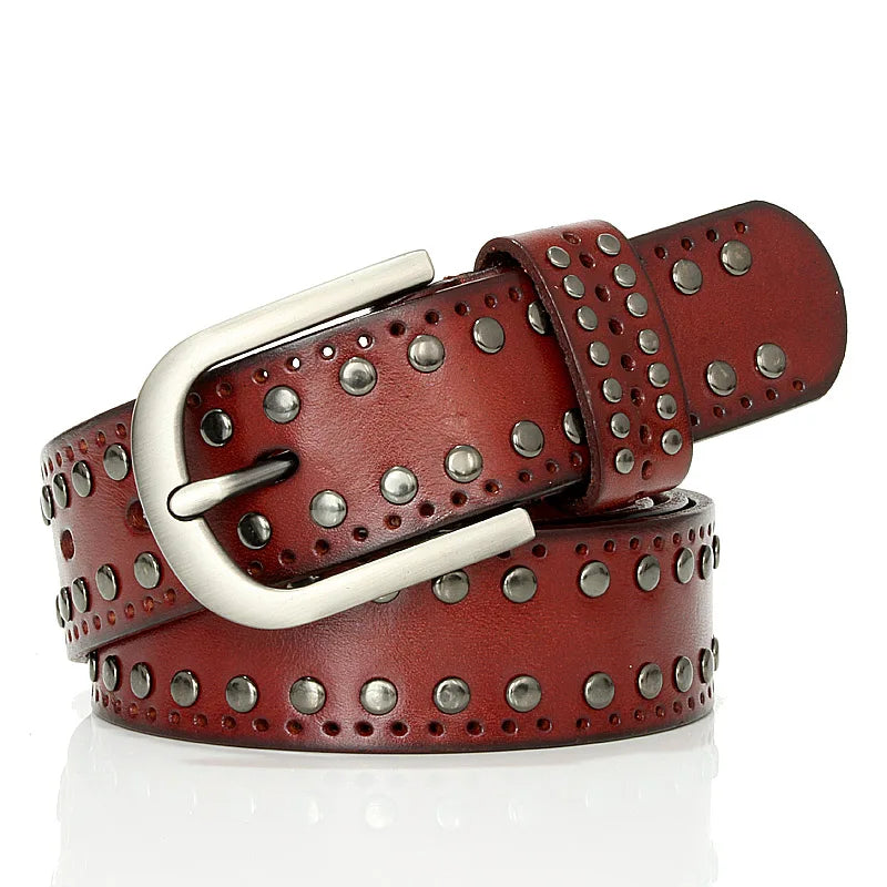 Ceinture Cloutée Cuir Femme