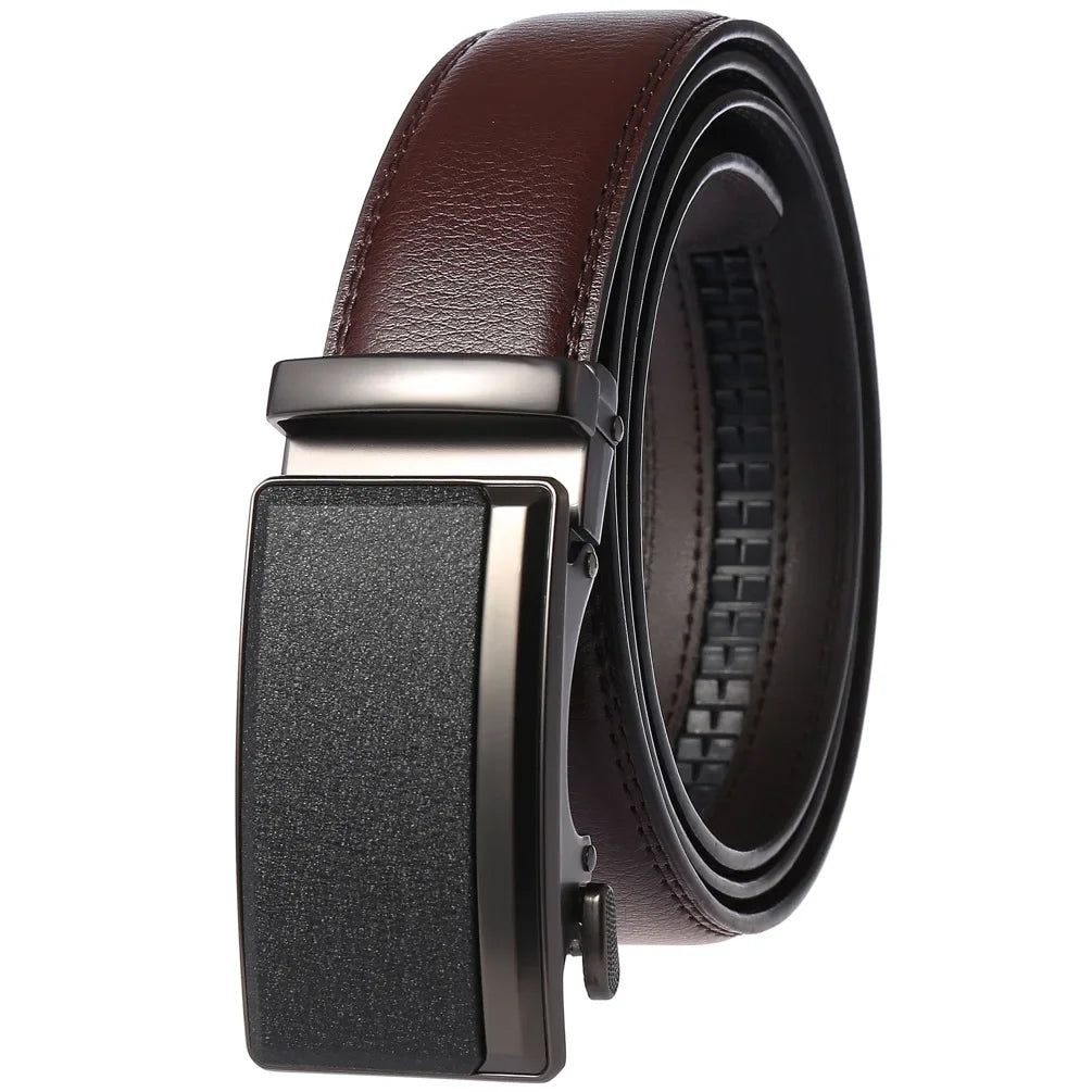 Ceinture Cuir Marron Foncé Automatique