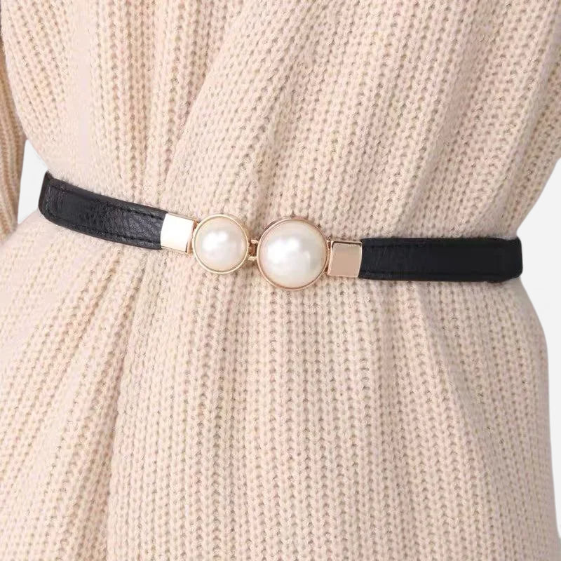 Ceinture Femme Perles Elastique - 65 cm