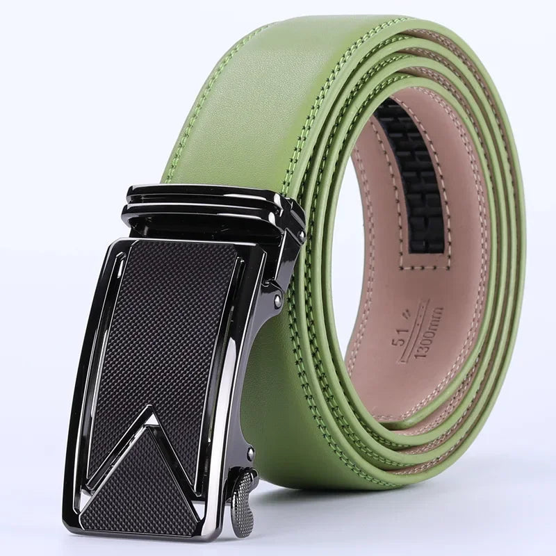 Ceinture Cuir Verte Homme