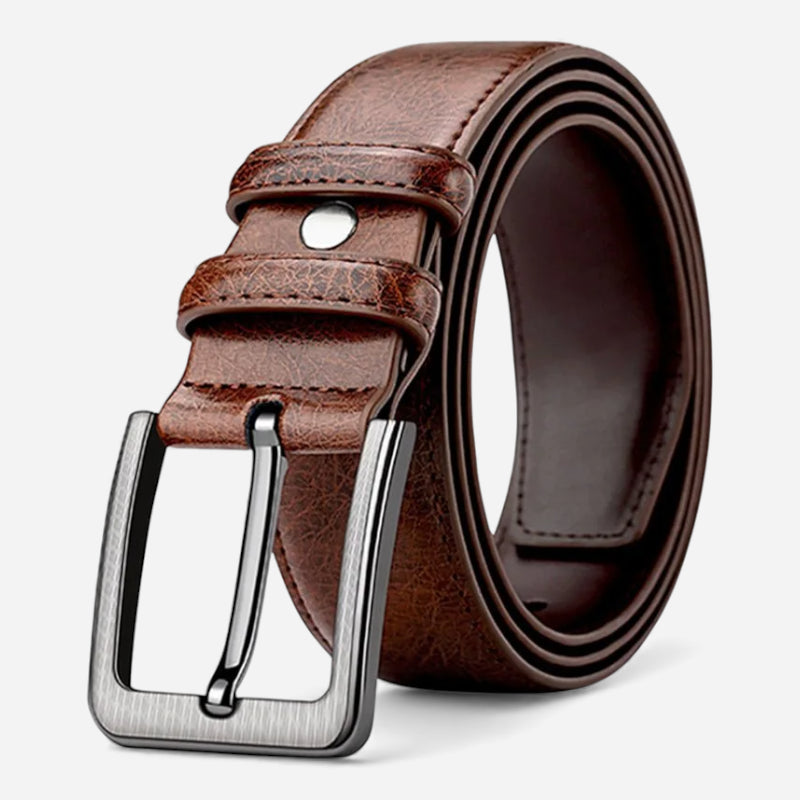 Ceinture Cuir Vernis Marron Homme