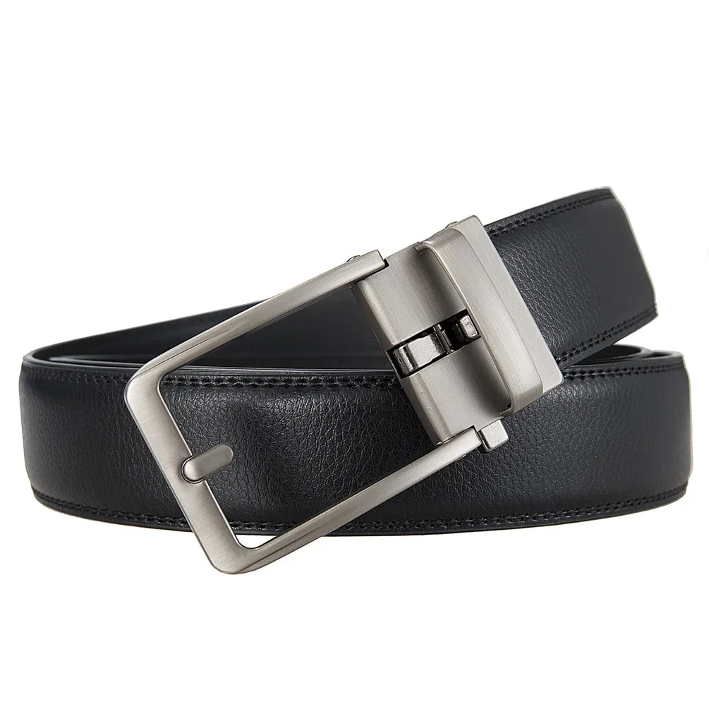 Ceinture En Cuir Marron Automatique Pour Homme