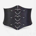 Ceinture Corset Cuir Noir
