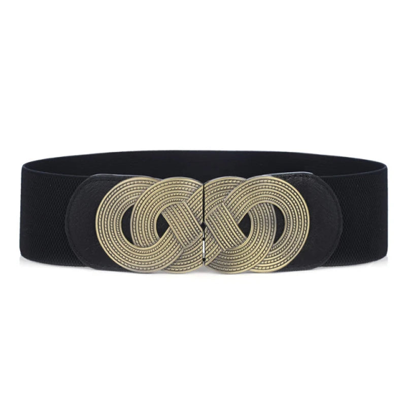 Ceinture Large Tissu Elastique Blanche Femme