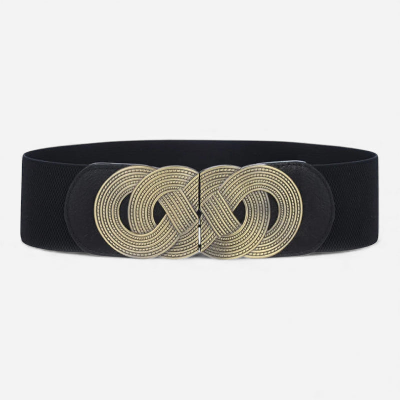 Ceinture Large Elastique Noir Femme