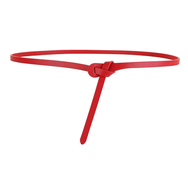 Ceinture Cuir Véritable Noir Vernis à Nouer Robe Femme