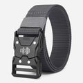 Ceinture En Tissu Tactique Elastique Militaire Boucle Grise