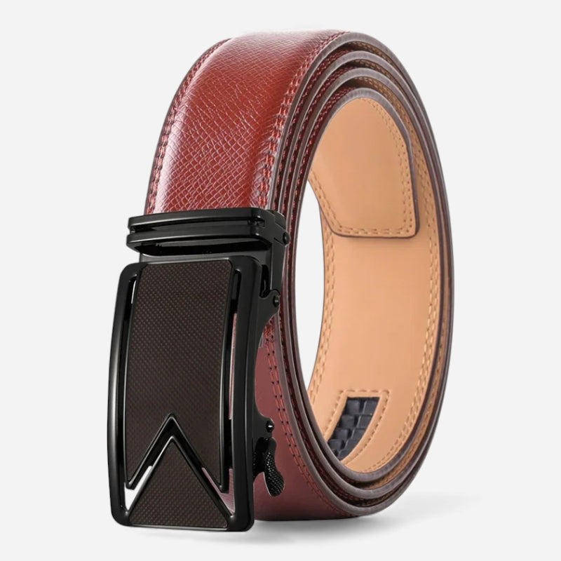 Ceinture En Cuir Marron Automatique Homme
