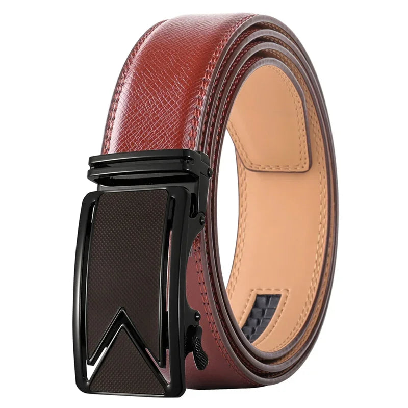 Ceinture En Cuir Marron Automatique Homme