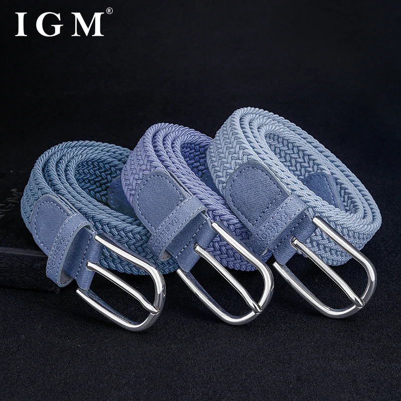 Ceinture Tressée Bleue