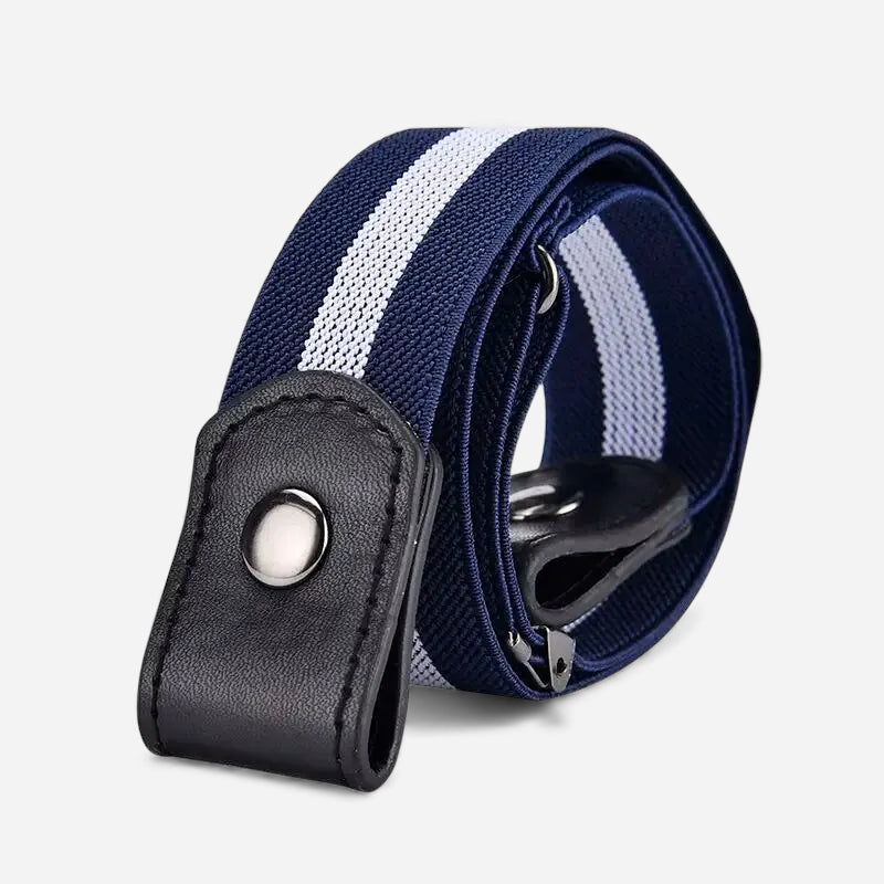 Ceinture Sans Boucle Elastique Bleu et Blanc Homme et Femme