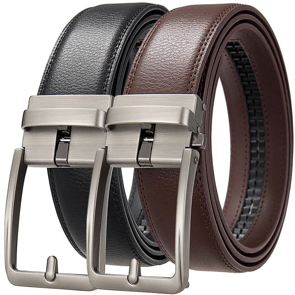 Ceinture En Cuir Noir Automatique Pour Homme