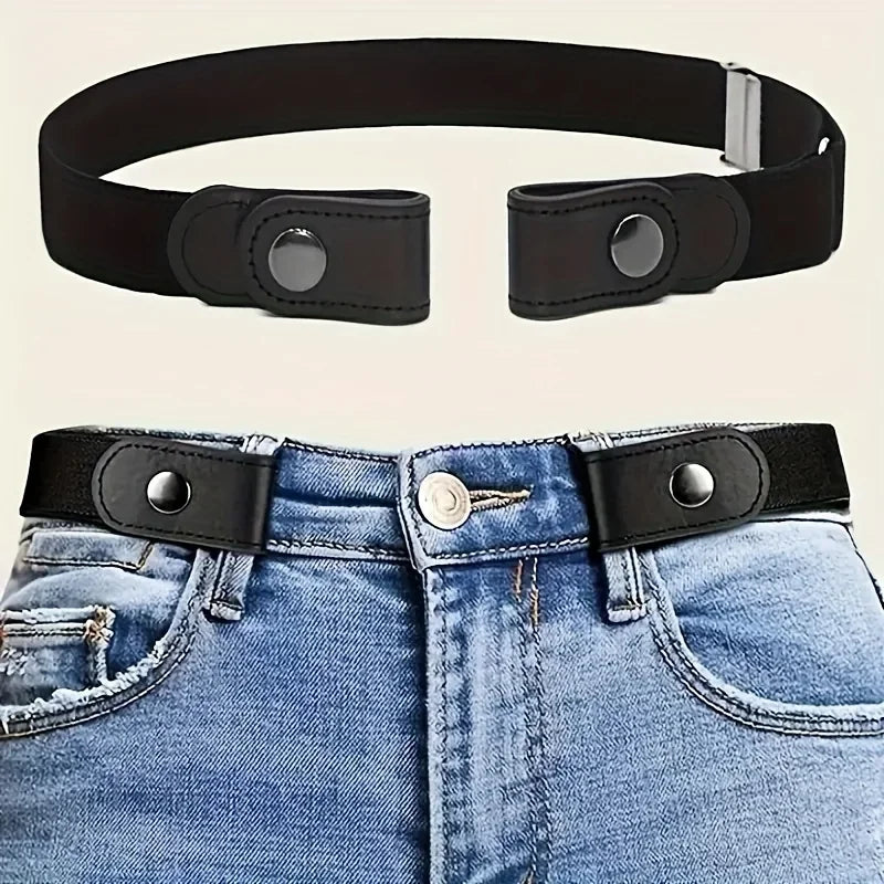 Ceinture Sans Boucle Bleu Marine Elastique