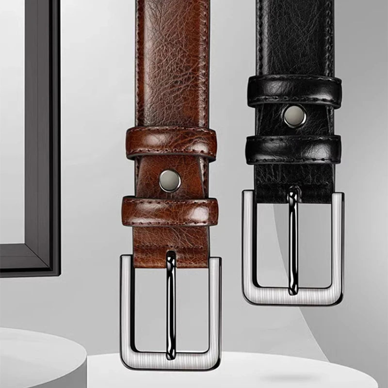 Ceinture Cuir Vernis Noir Homme