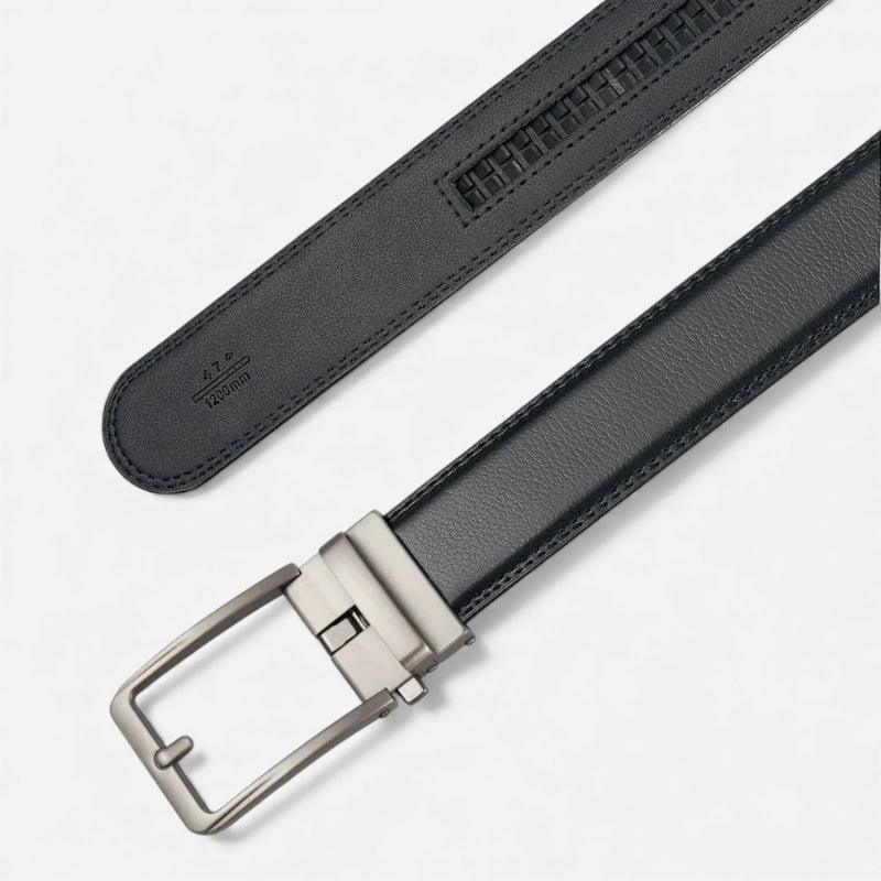 Ceinture En Cuir Noir Automatique Pour Homme