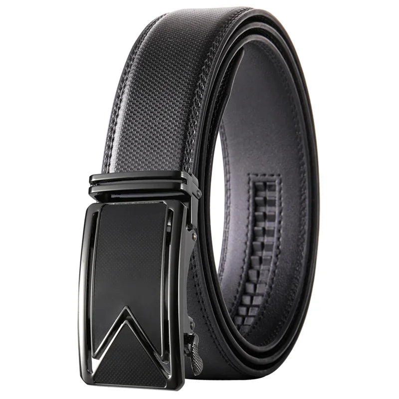 Ceinture En Cuir Tressée Premium Noir Homme