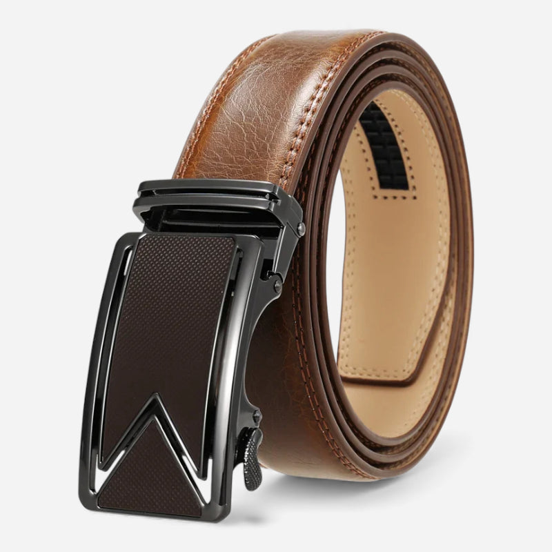 Ceinture Cuir Marron Vintage Homme