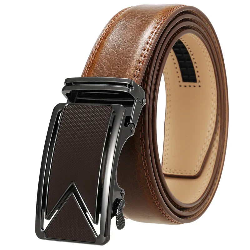 Ceinture Cuir Marron Vintage Homme
