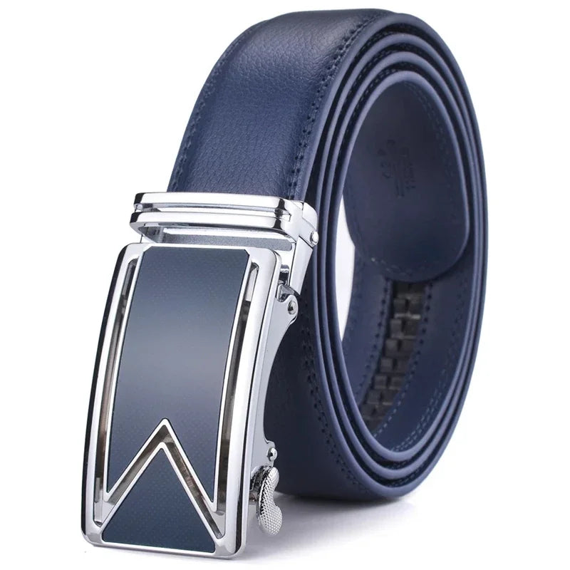 Ceinture Cuir Bleu Marine Homme