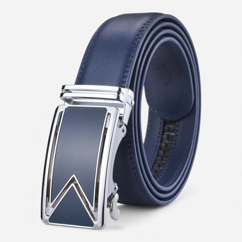 Ceinture Cuir Bleu Marine Homme