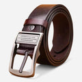 Ceinture Cuir Bordeaux Foncé Unisexe