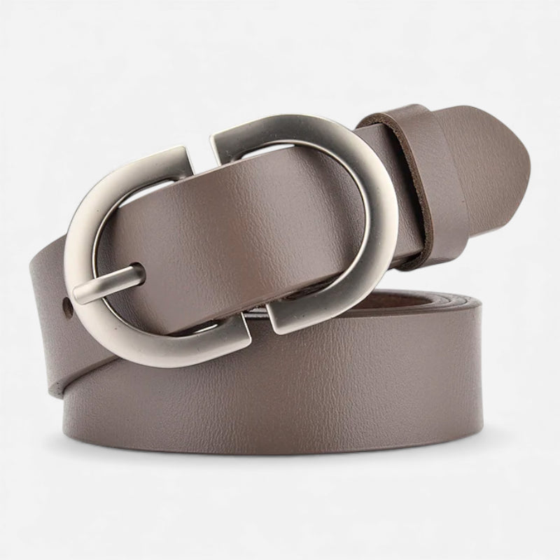 Ceinture Cuir Gris Femme