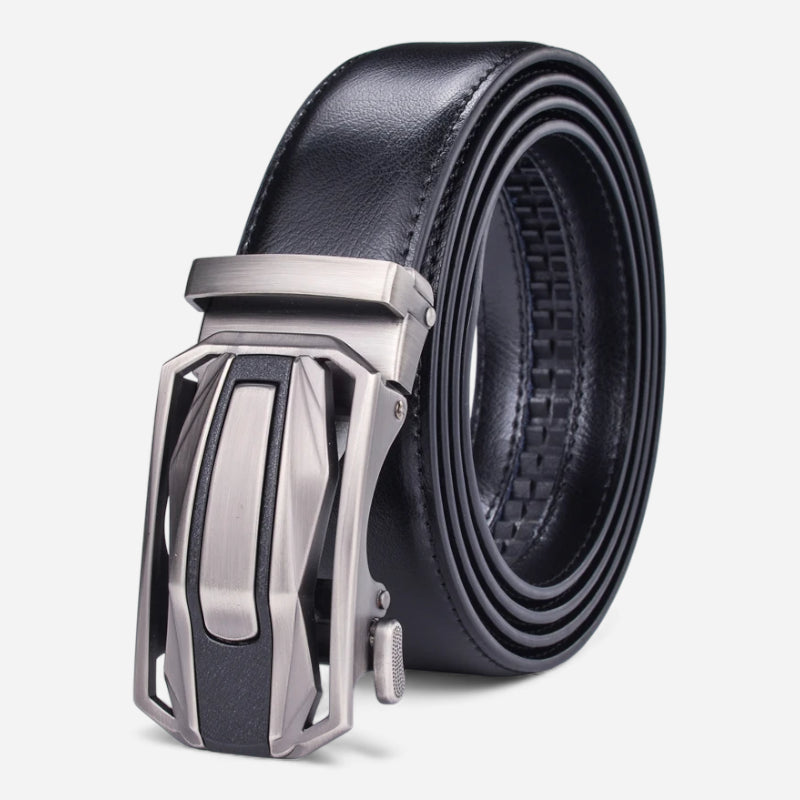 Ceinture Noire Vernis Homme - Automatique