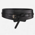 Ceinture Large Cuir Noir Femme