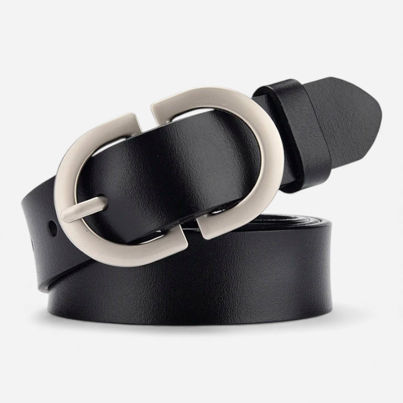 Ceinture En Cuir Noir Femme