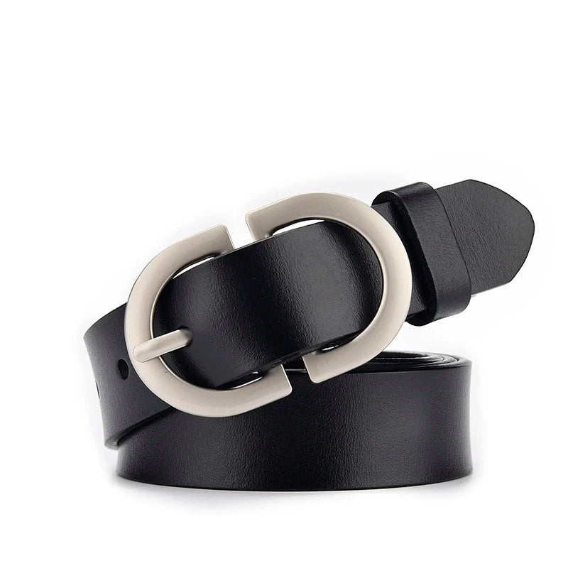 Ceinture En Cuir Noir Femme