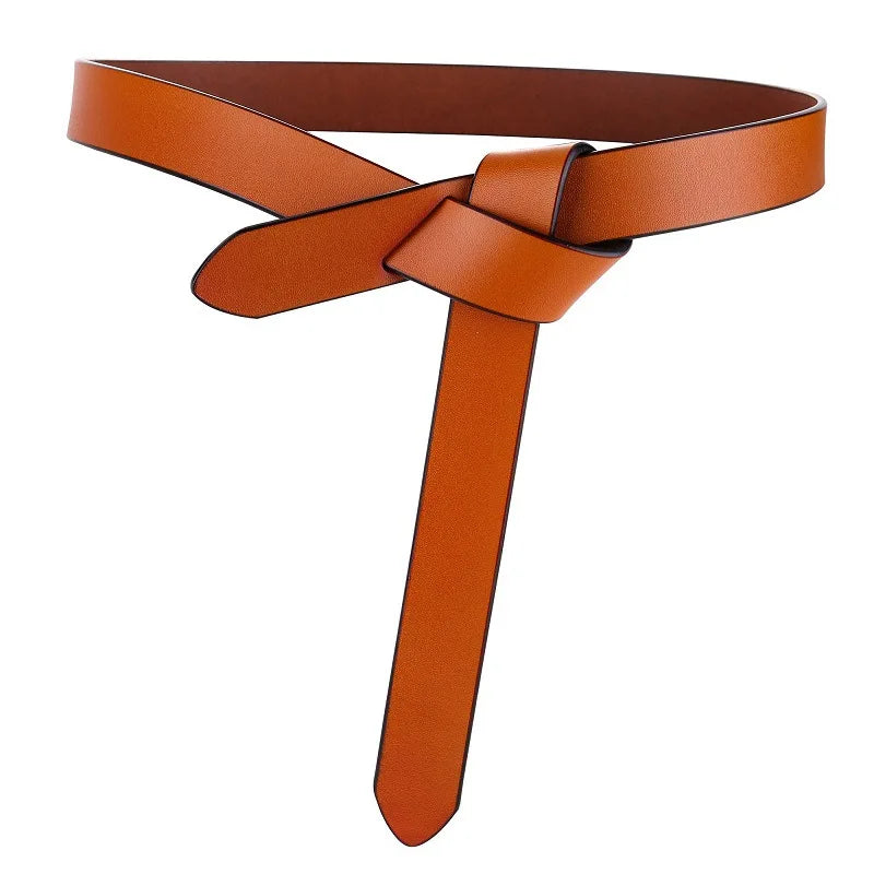 Ceinture Cuir Véritable Bordeaux à Nouer Robe Femme