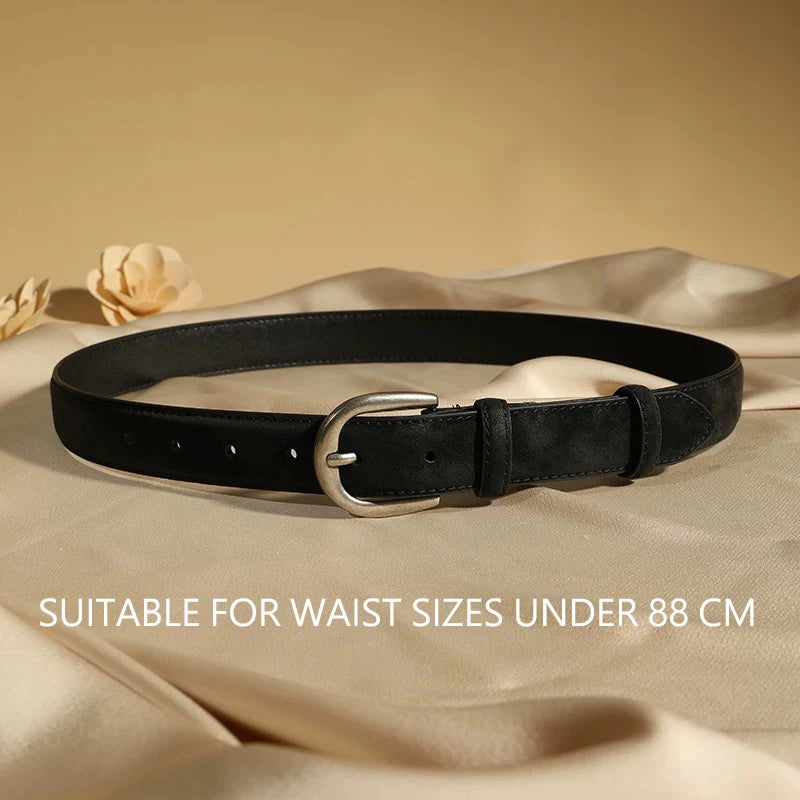 Ceinture Daim Noir Femme