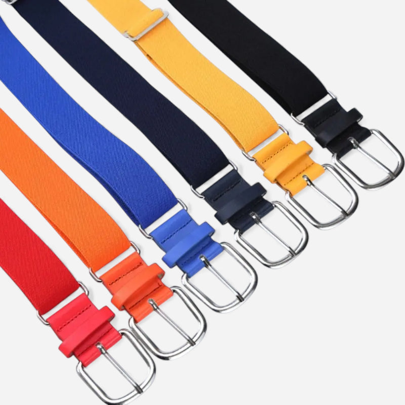 Ceinture Enfant Fille et Garçon Elastique Scratch Boucle Argenté - Ajustable