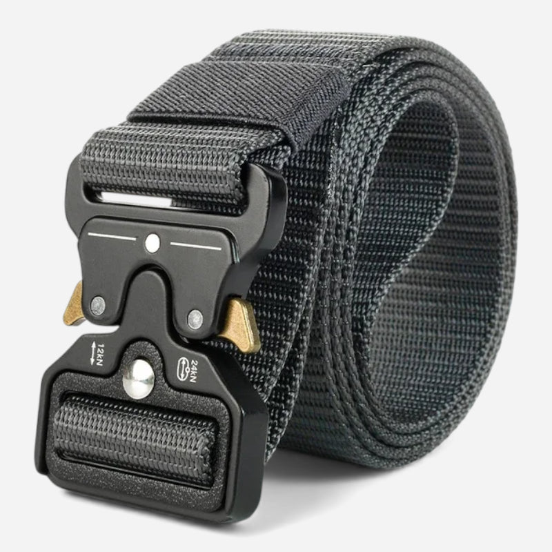 Ceinture Tissu Tactique Elastique Pour Militaire Grise
