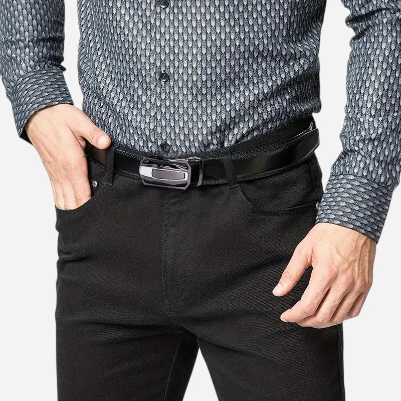 Ceinture Noire Boucle Noire - Automatique