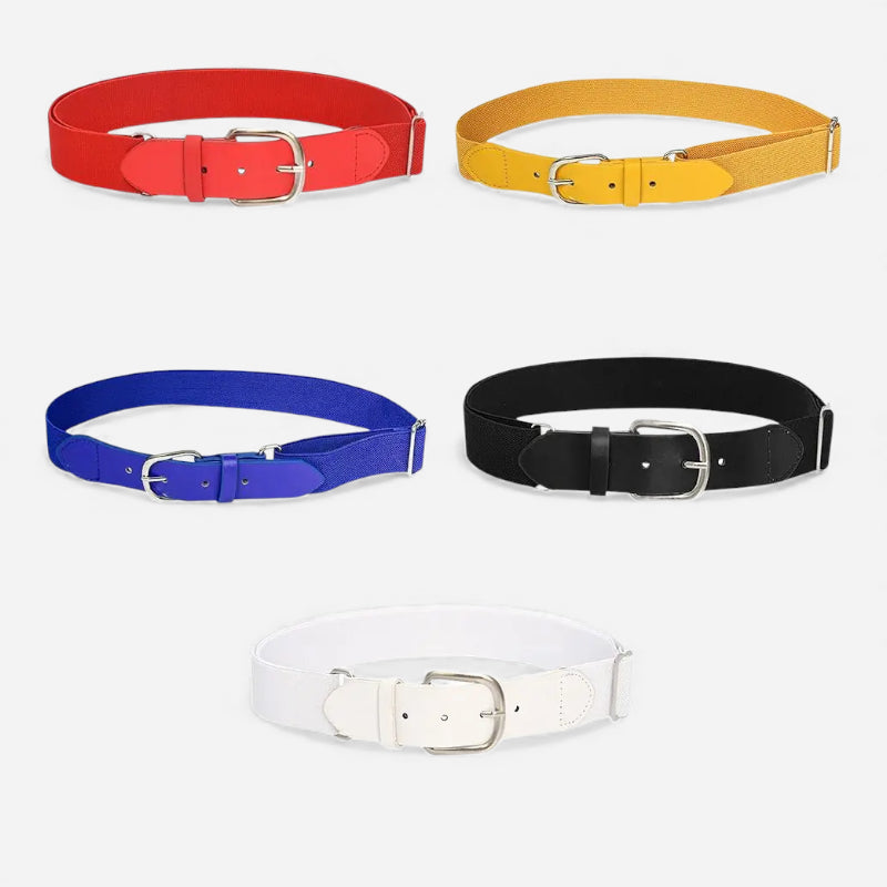 Ceinture Enfant Fille et Garçon Elastique Scratch Boucle Argenté - Ajustable