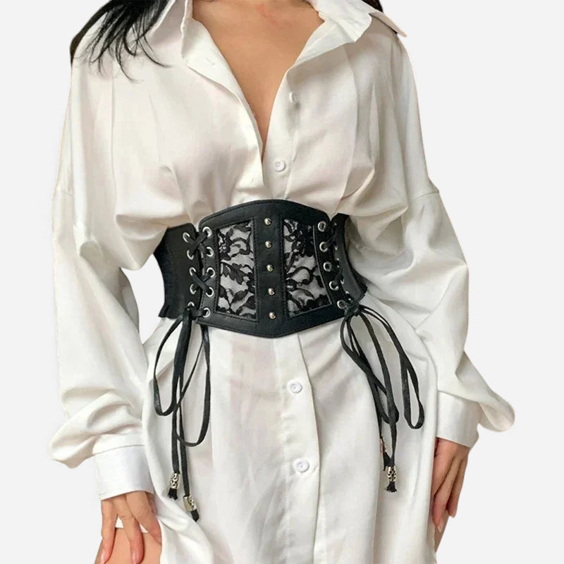 Ceinture Corset Cuir | 66 cm - 85 cm Elastique