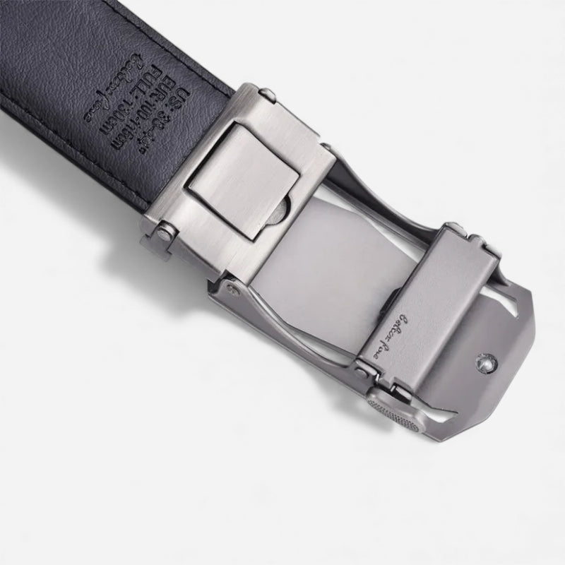 Ceinture Noire Vernis Homme - Automatique