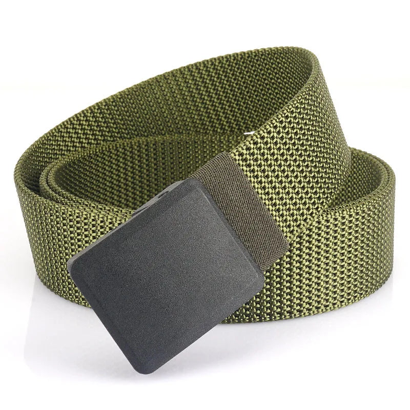Ceinture En Toile Tactique Vert Boucle Automatique