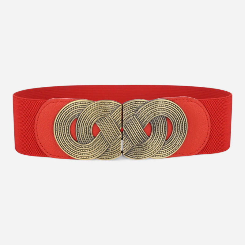 Ceinture Large Elastique Femme Rouge