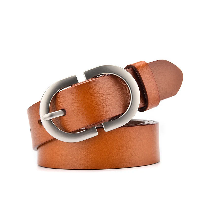 Ceinture Cuir Camel Femme