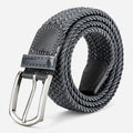 Ceinture Tissu Tressé Grise Unisexe