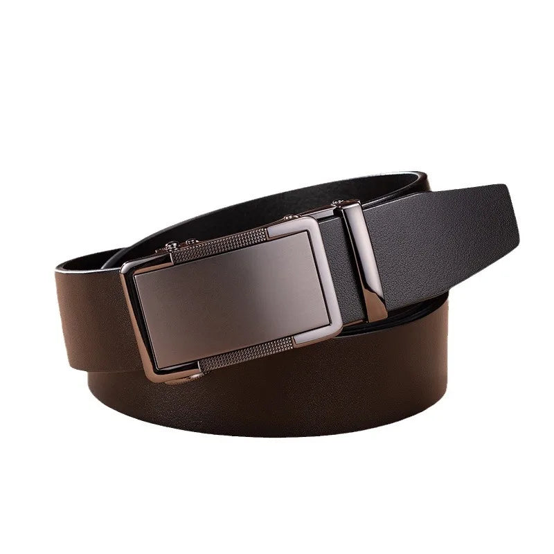 Ceinture Cuir Véritable Premium Marron Foncé Homme