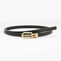 Ceinture Fine Noire Boucle Doré