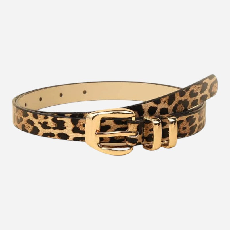 Ceinture Fine Léopard Femme